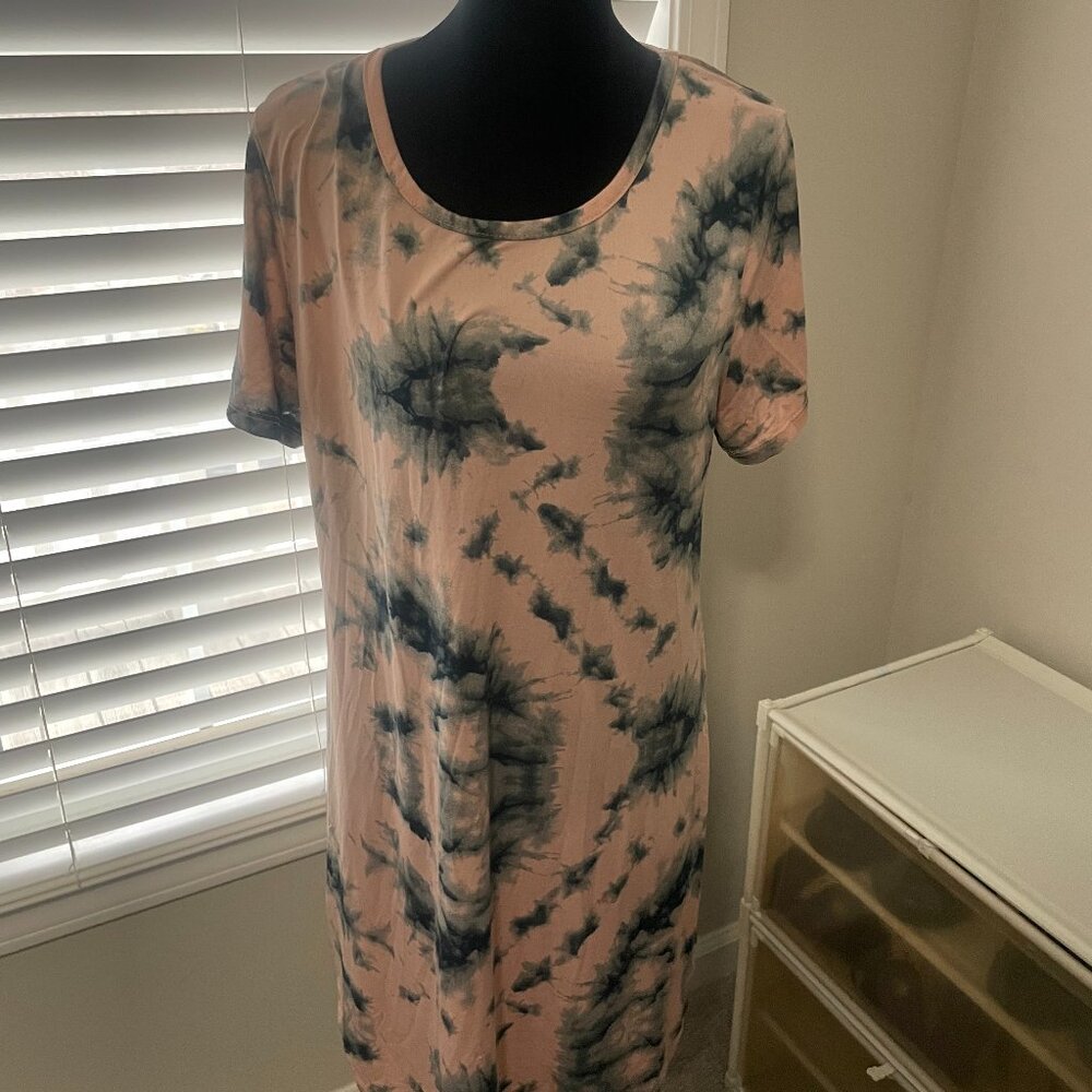 Love Nation tie die pink and blue plus size shirt